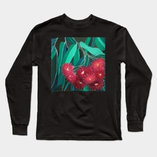 Bunch of Dark Pink Gum Flowers by Leah Gay Long Sleeve T-Shirt